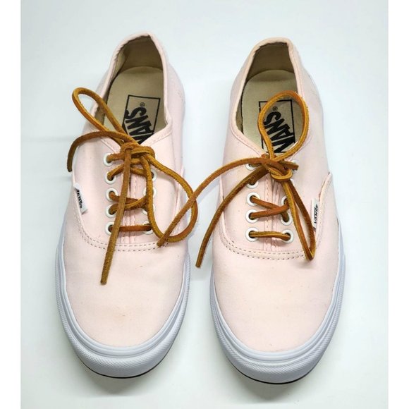 Vans Authentic Light Pink Canvas with Leather Laces Size 5.5 Mens 7 Wos 1315 - Picture 4 of 12
